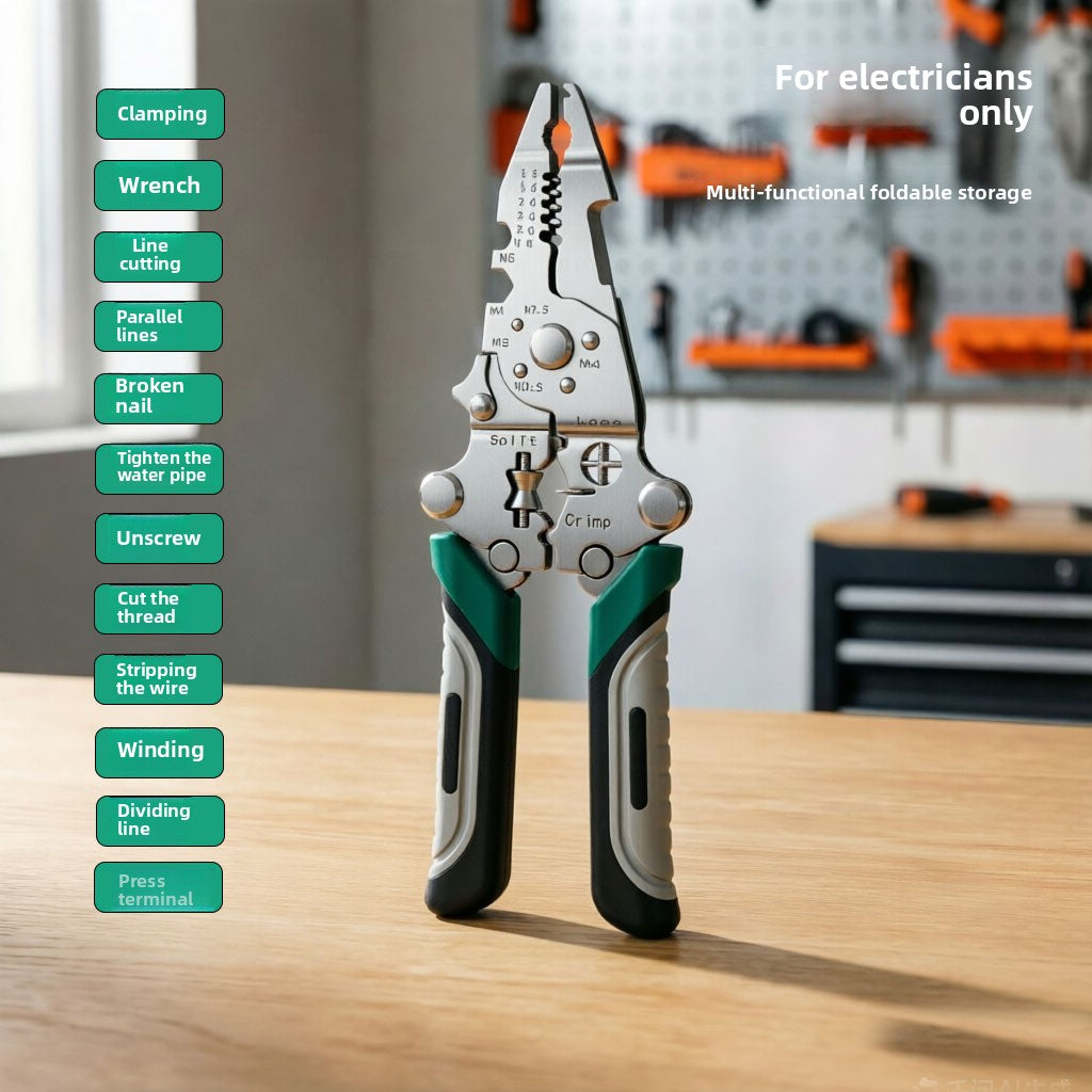 Multifunctional Foldable Wire Stripping Pliers